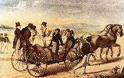 franz von schober, schubert is walking behind the carriage